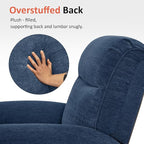 MCombo Dual Motor Power Lift Recliner Chair with Massage and Heat for Elderly, USB Ports, Lay Flat, Fabric 7666 (Navy Blue)