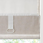 Madison Park Kyler Cordless Roman Shades - Single Panel, Lightweight Linen Blend Fabric, Natural Design, Easy Installation, Light Filtering Window Blind, Bedroom, Living Room Decor 35"W x 64"H Natural
