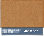 Barnyard Designs Natural Coco Coir Heavy Duty Backing Doormat - Large Cute Non-Slip Front Door Welcome Mat for Outside Entrance or Porch Entry, Brown (30x48, Plain Brown)