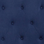 EMMA + OLIVER Tufted Upholstered Queen Size Headboard in Navy Fabric