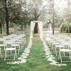 VINGLI 8 Pack White Plastic Folding Chair, Indoor Outdoor Portable Stackable Commercial Seat with Steel Frame 350lb. Capacity for Events Office Wedding Party Picnic Kitchen Dining