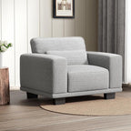 Marsail 40" Accent Chair, Modern Armchair with Deep Seats, Comfy Upholstered Reading Chairs for Bedroom, Single Sofa Chair for Living Room, Easy to Clean with Removable Covers, Grey