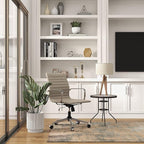 Office Chair Ergonomic Swivel Desk Chair with Wheels Adjustable Heavy-Computer Chair for Home and Conference Room Wide 22.83in Seat for Women and Men ，Grey