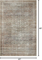 Loloi Chris Loves Julia Jules Collection JUL-09 Ink/Terracotta 2'-3" x 3'-9", .13" Pile Height, Accent Rug