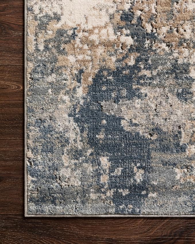 Loloi Teagan Collection TEA-06 Sand/Mist 9'-9" x 13'-6" Area Rug, Large, Soft Neutral Rug, High-Traffic for Living Room, Bedroom, Home Office, Dining Area