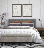 Kate and Laurel Sylvie Modern Circles and Going in Circles Framed Canvas Wall Art Set by Teju Reval of SnazzyHues, 2 Piece Set 18x24 Natural, Beautiful Abstract Minimalist Wall Art