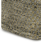 SIMPLIHOME Janelle Boho Square Woven Outdoor/ Indoor Pouf in Multi Color Recycled PET Polyester for the Living Room, Bedroom and Kids Room