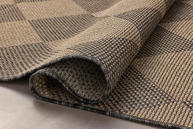 Loloi Chris Loves Julia Providence Collection PRC-04 Graphite/Sand 7'-6" x 10', .12" Pile Height, Indoor/Outdoor Area Rug