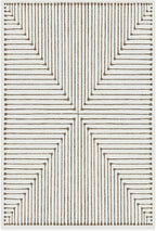 RUGGABLE x Jonathan Adler Machine Washable Modern Area Rug – Inkdrop Camel & Ivory 6x9, Stain-Resistant, Non-Slip – Medium Rugs for Living Room, Bedroom, Hallway, Entryway & Office–with Cushioned Pad