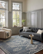 Loloi Magnolia Home by Joanna Gaines Gigi Collection GIG-03 Denim/Ivory 2'-7" x 10'-0" Runner Rug