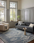 Loloi Magnolia Home by Joanna Gaines Gigi Collection GIG-03 Denim/Ivory 4'-0" x 6'-0" Accent Rug