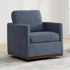 CHITA Swivel Accent Chair, FSC Certified Mid Century Modern Arm Chair for Living Room and Bedroom, Fully Assembled, Blue