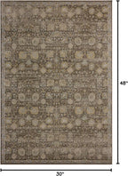 Loloi Magnolia Home by Joanna Gaines Mona Collection MOA-03 BARK/Natural 2'-6" x 4'-0" Accent Rug