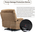 27in Extra Wide Power Lift Recliner Chair for Big Tall with Extended Footrest Heat Massage, Oversized Electric Lift Recliner Chairs for Adults Elderly Seniors, Arm Storage & Cup Holders