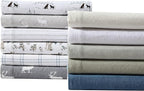 Eddie Bauer - Queen Sheets, Cotton Flannel Bedding Set, Brushed For Extra Softness, Cozy Home Decor (Dog Friends White, Queen)