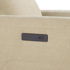 CHITA Power Recliner Chair for Adults, Electric Zero Clearance Wall Hugger Recliner for Small Spaces, Modern Living Room and RV Recliner Chair with Adjustable Power Headrest & Charging Ports, Beige