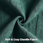 FUTEI Dark Green Chenille Decorative Throw Pillow Covers 12x20 Inch Set of 2,Soft Embossed Striped Textured Lumbar Pillow Cases,Modern Home Decor for Couch Bed Living Room