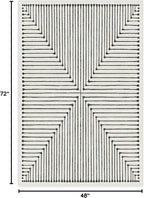RUGGABLE x Jonathan Adler Machine Washable Modern Area Rug – Inkdrop Black & Ivory 4x6, Stain-Resistant, Non-Slip – Medium Rugs for Living Room, Bedroom, Hallway, Entryway & Office–with Standard Pad