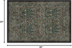 RUGGABLE x Morris & Co Machine Washable Area Rug – Blackthorn Forest Green 2x3, Stain-Resistant, Non-Slip – Small Rugs for Living Room, Bedroom, Hallway, Entryway & Bathroom–with Cushioned Pad