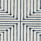 RUGGABLE x Jonathan Adler Machine Washable Modern Area Rug – Inkdrop Slate Blue 9x12, Stain-Resistant, Non-Slip – Large Rugs for Living Room, Bedroom, Hallway, Entryway & Office–with Standard Pad