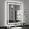 28x36 LED Lighted Mirror for Bathroom Wall, Dimmable Vanity Mirror with Lights, Backlit and Front lit, Dimmable, Anti-Fog, Shatter-Poof (Horizontal/Vertical)