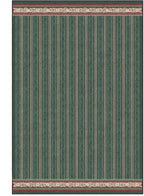 RUGGABLE x Morris & Co Machine Washable Area Rug – Fruit Stripe Spruce Green 6x9, Stain-Resistant, Non-Slip – Medium Rugs for Living Room, Bedroom, Hallway, Entryway & Office–with Cushioned Pad