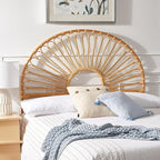 SAFAVIEH Home Collection Faris Natural Rattan Arched Full Size Headboard