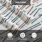 Eddie Bauer - Twin Sheets, Cotton Flannel Bedding Set, Brushed For Extra Softness, Cozy Home Decor (Ski Line White, Twin)
