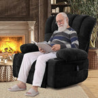 DURASPACE Power Lift Recliner Chair Massage Recliners with Heat, Shell Backrest Lift Chair Recliners for Elderly（Dark Gray）