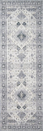 Loloi Skye Collection SKY-02 Silver/Grey 8'-0" x 8'-0" Round Area Rug