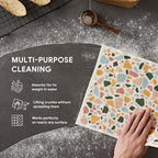 RECYCO Swedish Dishcloths for Kitchen | 4 Pack Oversized Washable Dish Rags | Large Cellulose Reusable Cleaning Paper Towels | Absorbent Counter Dish Cloth Sponge XL Kitchen Wipes, 12" L x 10" W