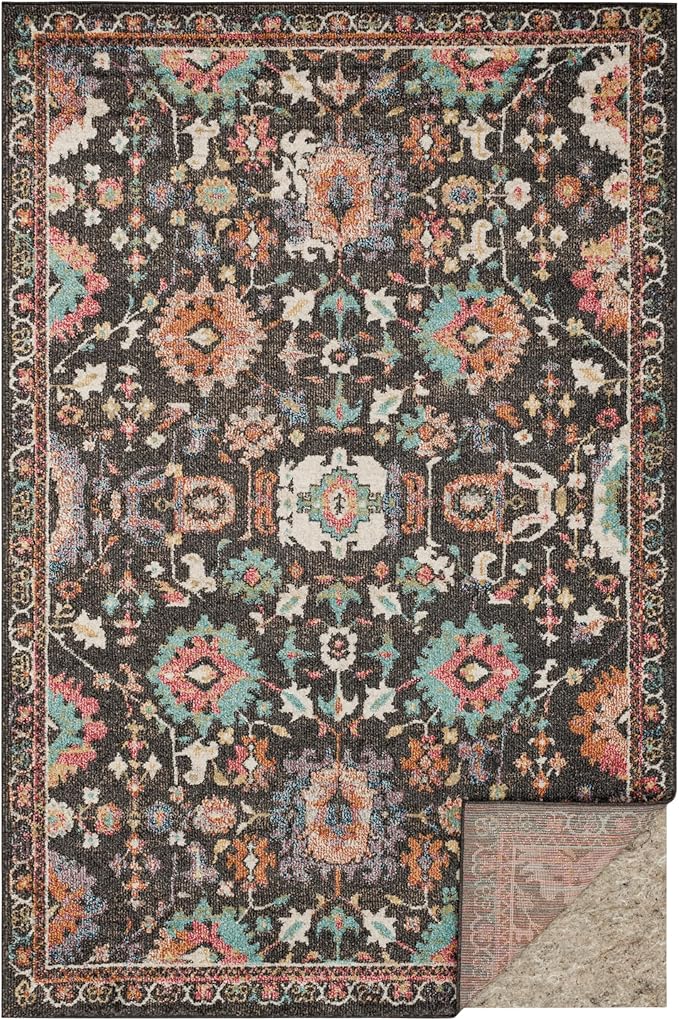 Mohawk Home 2' 2" x 10' Non Slip Grip Rug Pad 1/2" Thick Dual Surface Felt Cushion + Rubber Gripper - Safe for All Floors