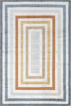 nuLOOM Alienor Geometric 3x5 Machine Washable Accent Rug for Living Room Bedroom Dining Room Entryway Kitchen, Multicolor/Ivory