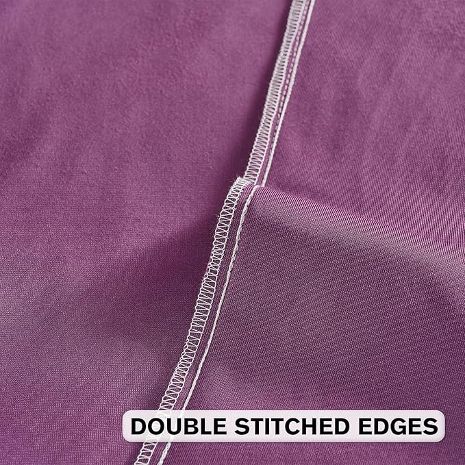 FUTEI Purple Velvet Throw Pillow Covers 20x20 Inch Set of 2,Soft Embossed Leaf-Relief Textured Cushion Cases,Natural Home Decor for Couch Living Room