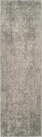SAFAVIEH Evoke Collection 2'2" x 7' Silver / Ivory EVK256S Oriental Distressed Non-Shedding Living Room Entryway Foyer Hallway Bedroom Runner Rug