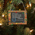 NFL Resin Holiday Christmas Chalkboard Sign Ornament