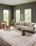 Loloi Rifle Paper Co. Maison Collection MAO-08 Cream 5'-0" x 5'-0" Round, .19" Pile Height, Accent Rug