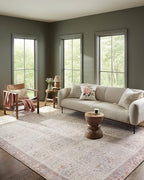 Loloi Rifle Paper Co. Maison Collection MAO-08 Cream 5'-0" x 5'-0" Round, .19" Pile Height, Accent Rug