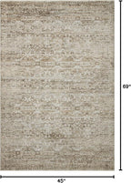 Loloi Amber Lewis Honora Collection HON-04 Bark/Dove 3'-9" x 5'-9" Accent Rug