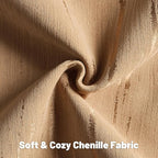 FUTEI Bronze Chenille Decorative Throw Pillow Covers 12x20 Inch Set of 2,Soft Embossed Striped Textured Lumbar Pillow Cases,Modern Home Decor for Couch Bed Living Room