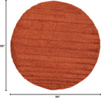 Unique Loom Solid Shag Collection Area Rug (8' Round, Terracotta)