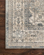 Loloi Teagan Collection TEA-04 Sky/Natural 3'-4" x 5'-7" Accent Rug, Large, Soft Neutral Rug, High-Traffic for Living Room, Bedroom, Home Office, Dining Area