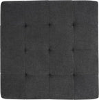 Christopher Knight Home Kinsley Square Ottoman Footstool, Ottoman Chair with Large Seat, Chenille Fabric Upholstery Coffee Table, Modern Side Table for Living Room Bedroom Home Decor, Grey