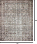 Loloi Amber Lewis Georgie Collection GER-10 Moss/Bark 3'-9" x 5'-6", .19" Pile Height, Accent Rug