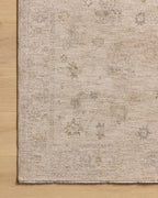 Loloi Chris Loves Julia Louisa Collection LOI-01 Oatmeal/Stone 9'-6" x 9'-6", .38" Pile Height, Round Area Rug