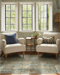 RUGGABLE x Morris & Co Washable Area Rug – Pimpernel Vintage Green 5x7, Stain-Resistant, Non-Slip – Medium Machine Washable Rugs for Living Room, Bedroom, Hallway, Entryway & Office–with Standard Pad