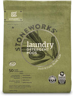 Grab Green Stoneworks Laundry Detergent Pods and Dryer Sheet Bundle, 50 Count Pods and 80 Dryer Sheets, Olive Leaf Scent, Plant and Mineral Based Laundry Care Set