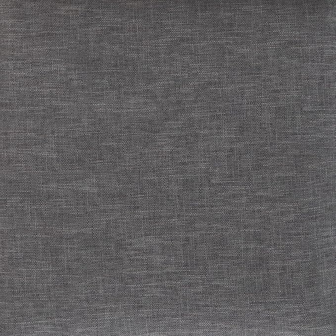 SIMPLIHOME Natasha 18 inch Wide Mid Century Square Mid Century Storage Ottoman with Tray in Slate Grey Polyester Linen, Assembled, For the Living Room, Entryway and Family Room