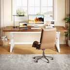 LITTLE TREE 70.8-Inch Large Executive Desk, Modern Computer Office Desk, Wooden Writing Desk Study Table for Home Office