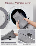 VASAGLE CUSTOS Collection - Shoe Bench, Storage Bench with Padded Seat, Entryway Bench with 12 Compartments, for Bedroom, 11.9 x 40.9 x 18.9 Inches, Cloud White and Slate Gray ULHS012W14